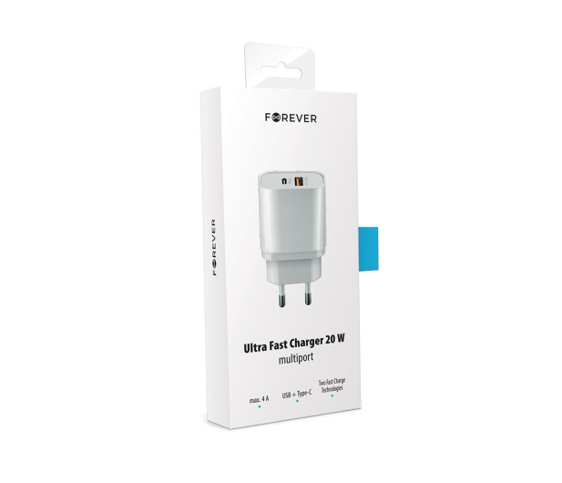 FOREVER CORE 1xUSB CQ 3.0 18 W biała - 1380774 - zdjęcie 3